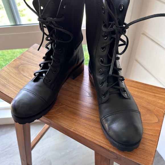 Tory Burch Black Combat Boots - Picture 5 of 6